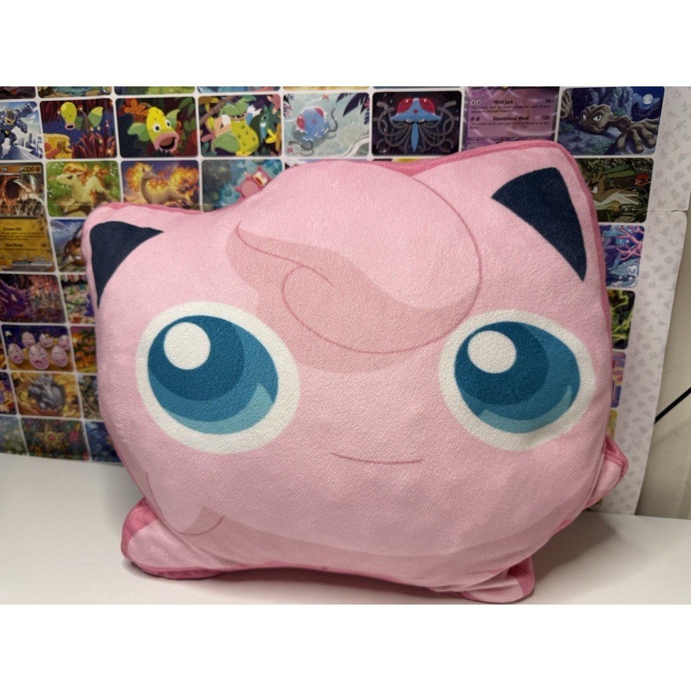 Pokรฉmon Jigglypuff Pillow Plush Pink Cushionโ 12x14" Nintendo Anime Soft